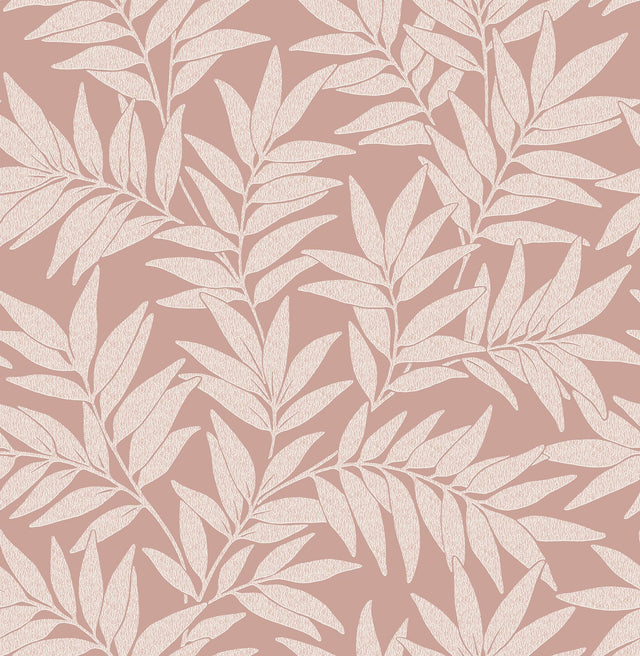 A-Street Prints Revival Botanical Pink Wallpaper
