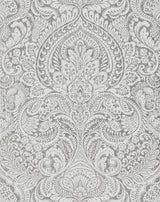 A-Street Prints Grey Resource Damask Silver Wallpaper