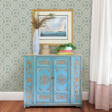 Brewster Home Fashions Chesapeake Sage Hill 3112-002711 Turquoise Wallpaper