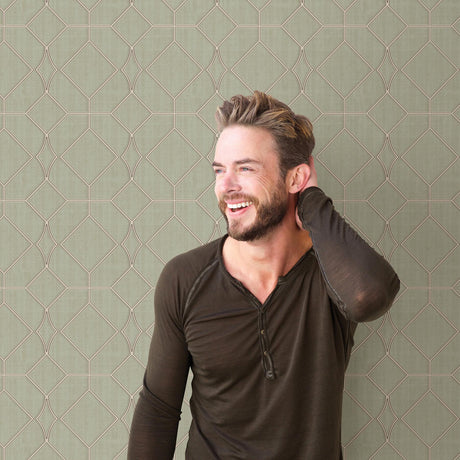 Brewster Home Fashions Chesapeake Manhattan Club 3114-003301 Sage Wallpaper