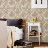 Brewster Home Fashions Chesapeake Manhattan Club 3114-003351 Burgundy Wallpaper
