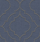 Brewster Home Fashions Chesapeake Manhattan Club 3114-003355 Blue Wallpaper