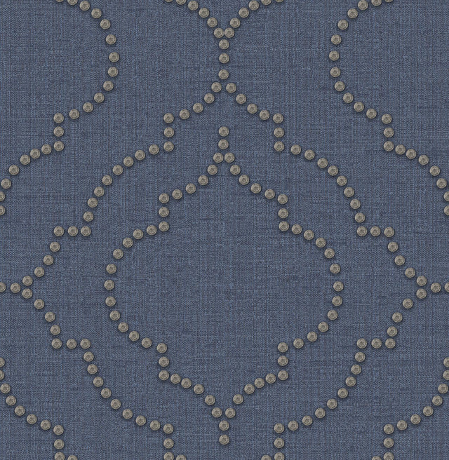 Brewster Home Fashions Chesapeake Manhattan Club 3114-003355 Blue Wallpaper