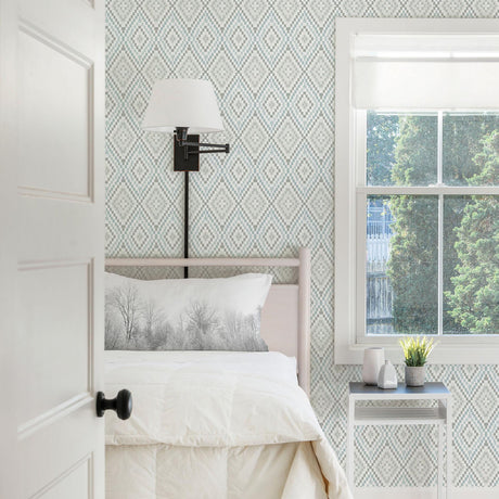 Brewster Home Fashions Chesapeake Birch & Sparrow 3118-12712 Grey Wallpaper