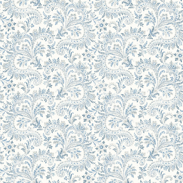 Brewster Home Fashions Chesapeake Kindred Paisley Blue Wallpaper