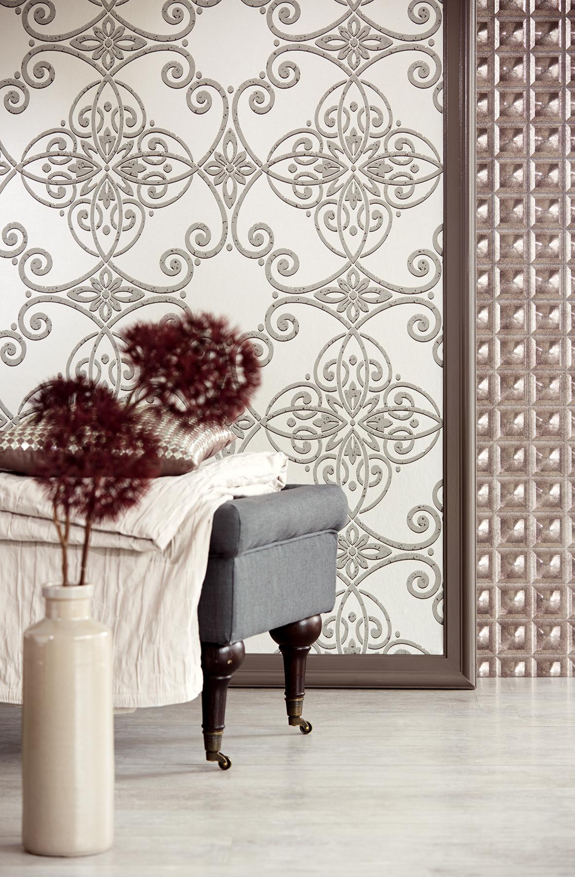 Brewster Home Fashions Eijffinger Venue 342023 Grey Wallpaper