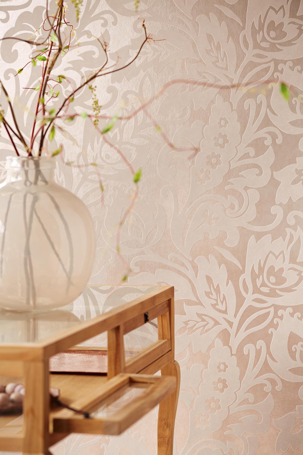 Brewster Home Fashions Eijffinger Whisper 352013 Rose Gold Wallpaper