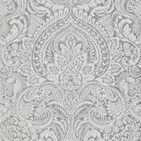 A-Street Prints Lustre Damask Silver Wallpaper