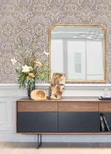 A-Street Prints Lustre Damask Rose Gold Wallpaper