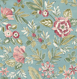 Brewster Home Fashions Chesapeake PrintWorks Begonia Teal Wallpaper