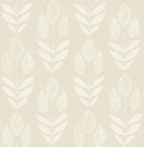 Brewster Home Fashions Chesapeake PrintWorks Garland Khaki Wallpaper