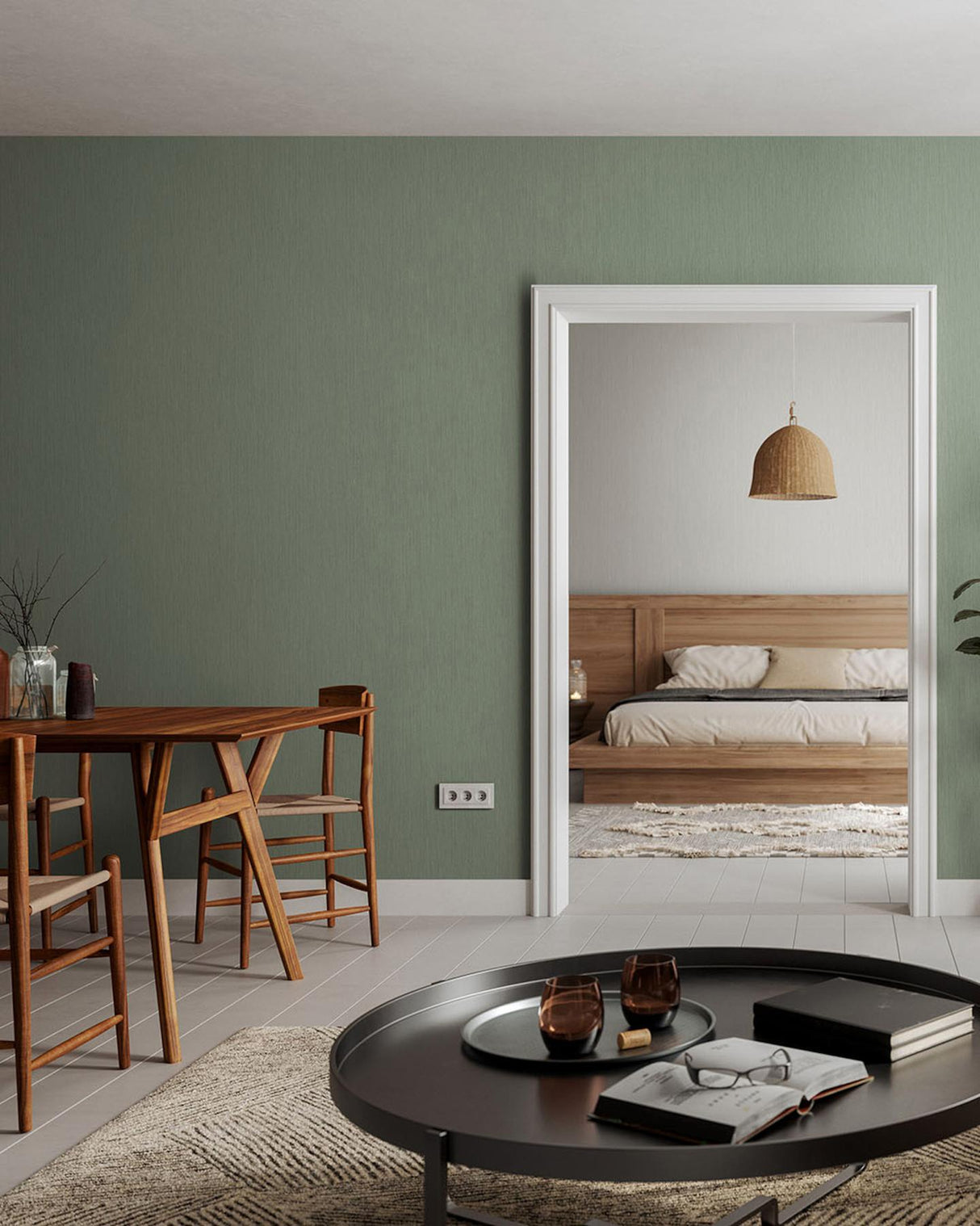 A-Street Prints Hidden Treasures 2 Midolin Tallbarr Jade Wallpaper