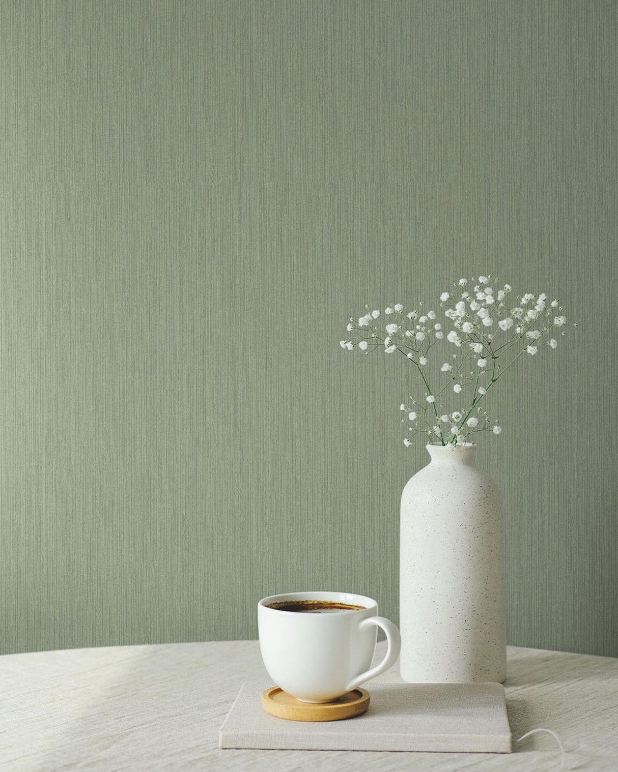 A-Street Prints Hidden Treasures 2 Midolin Oregano Green Wallpaper