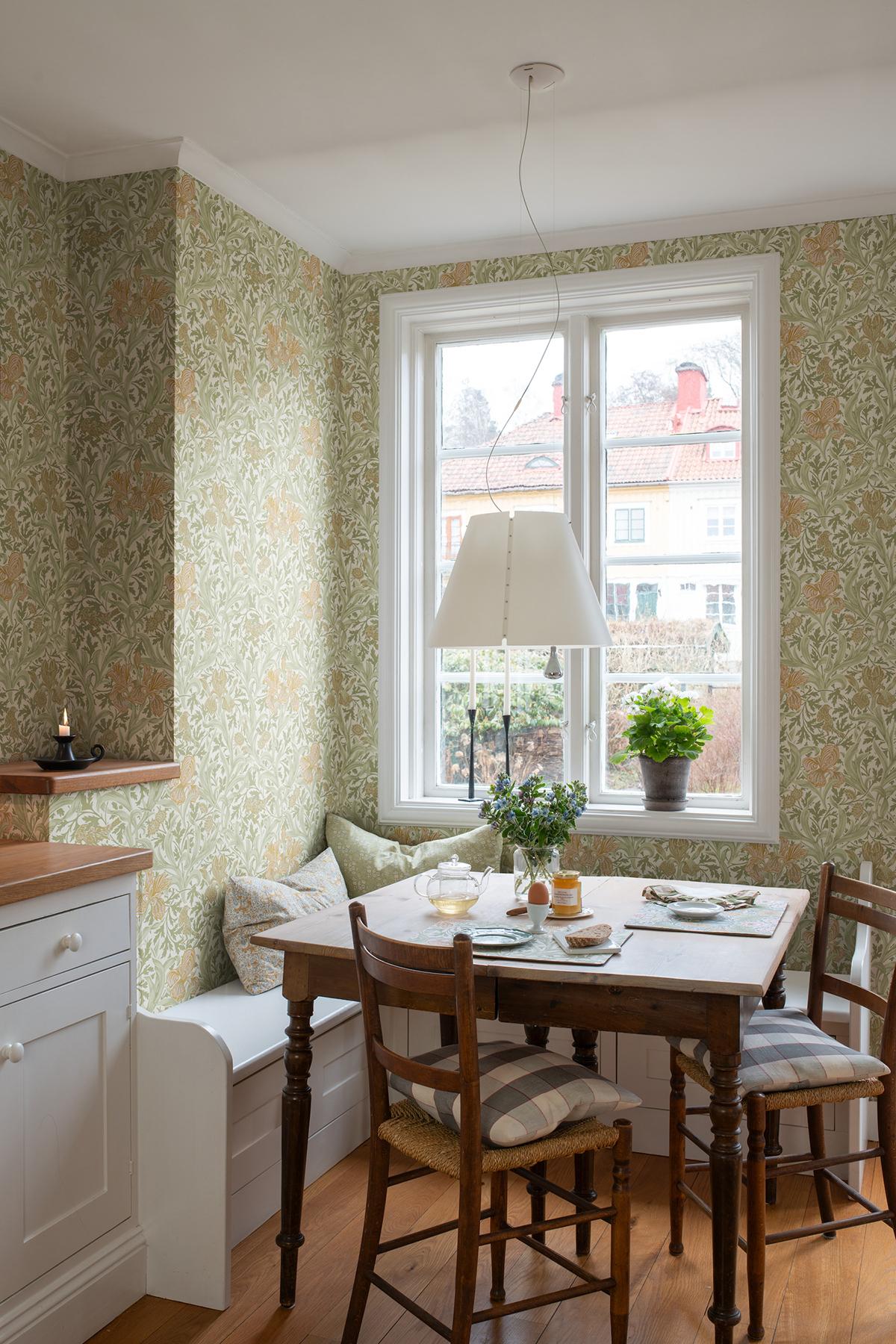 A-Street Prints Hidden Treasures 2 Iris Light Green Wallpaper