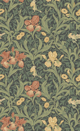 A-Street Prints Hidden Treasures 2 Iris Navy Wallpaper