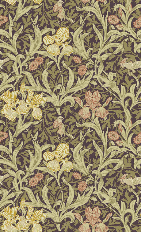 A-Street Prints Hidden Treasures 2 Iris Plum Wallpaper