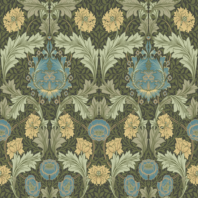 A-Street Prints Hidden Treasures 2 Myrtle Dark Green Wallpaper