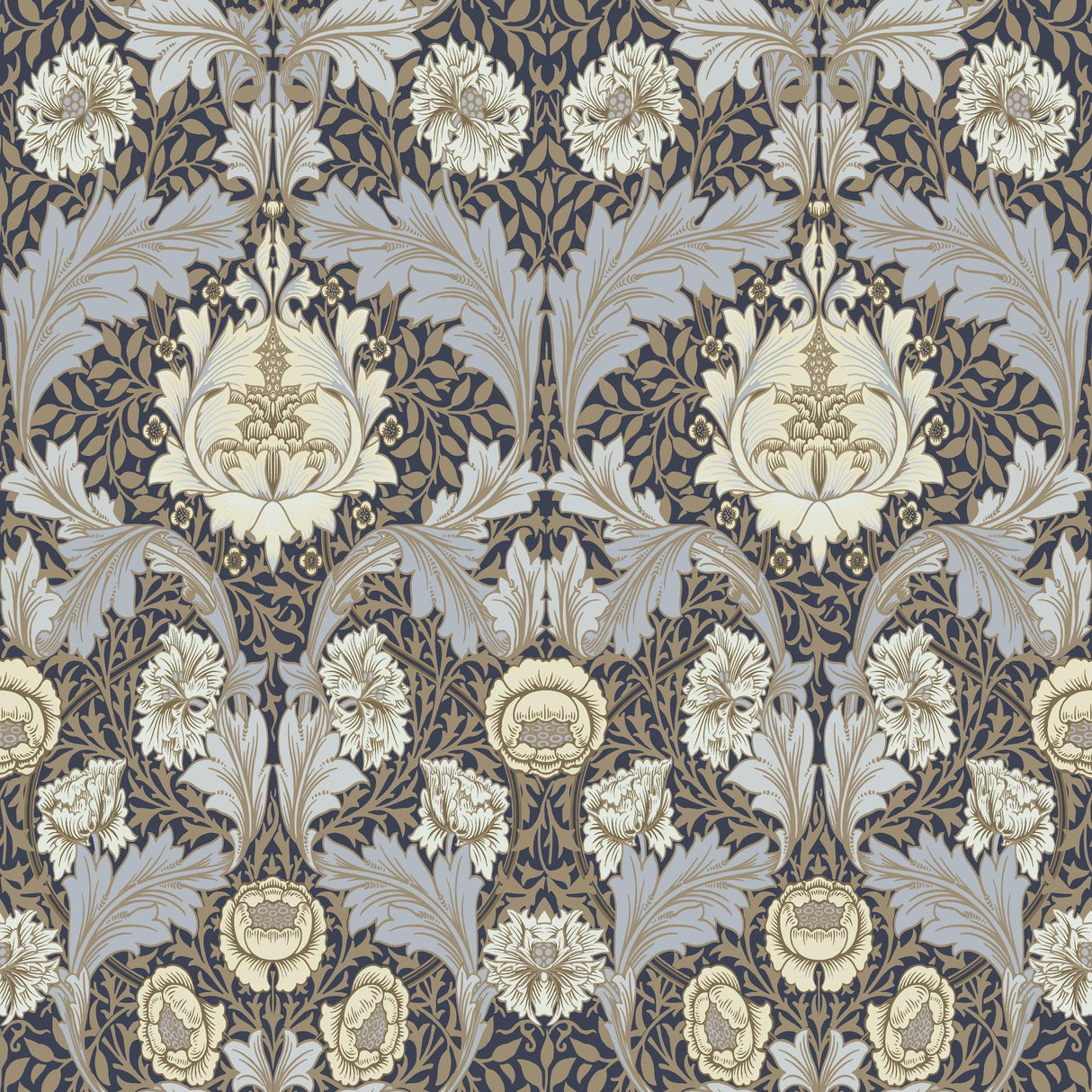A-Street Prints Hidden Treasures 2 Myrtle Blue Wallpaper