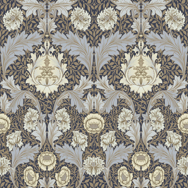 A-Street Prints Hidden Treasures 2 Myrtle Blue Wallpaper