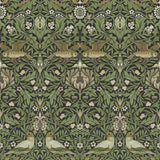 A-Street Prints Hidden Treasures 2 Bird Green Wallpaper