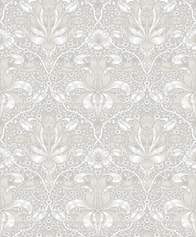 A-Street Prints Hidden Treasures 2 Spring Thicket Dove Wallpaper