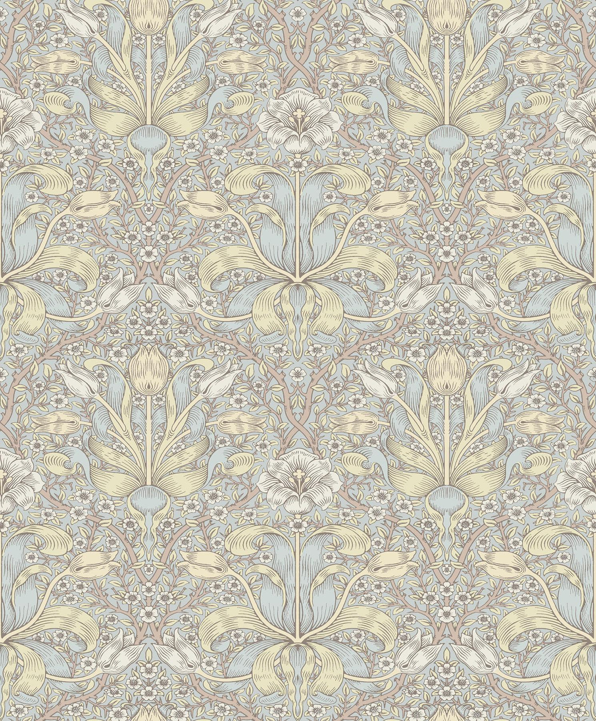 A-Street Prints Hidden Treasures 2 Spring Thicket Light Blue Wallpaper
