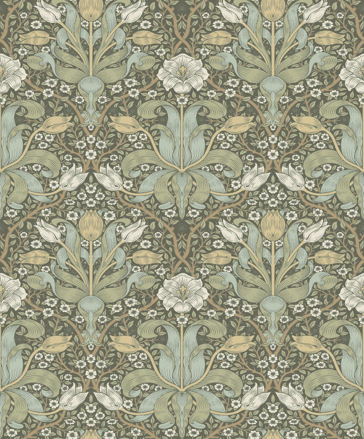 A-Street Prints Hidden Treasures 2 Spring Thicket Green Wallpaper