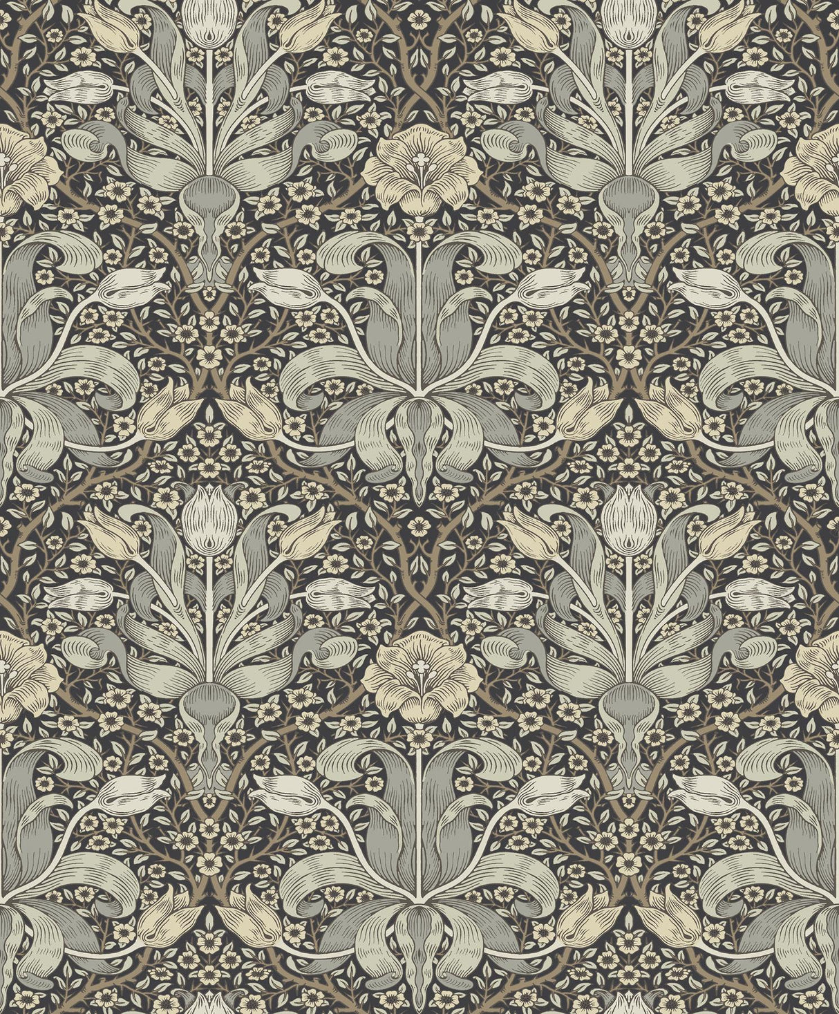 A-Street Prints Hidden Treasures 2 Spring Thicket Blue Wallpaper