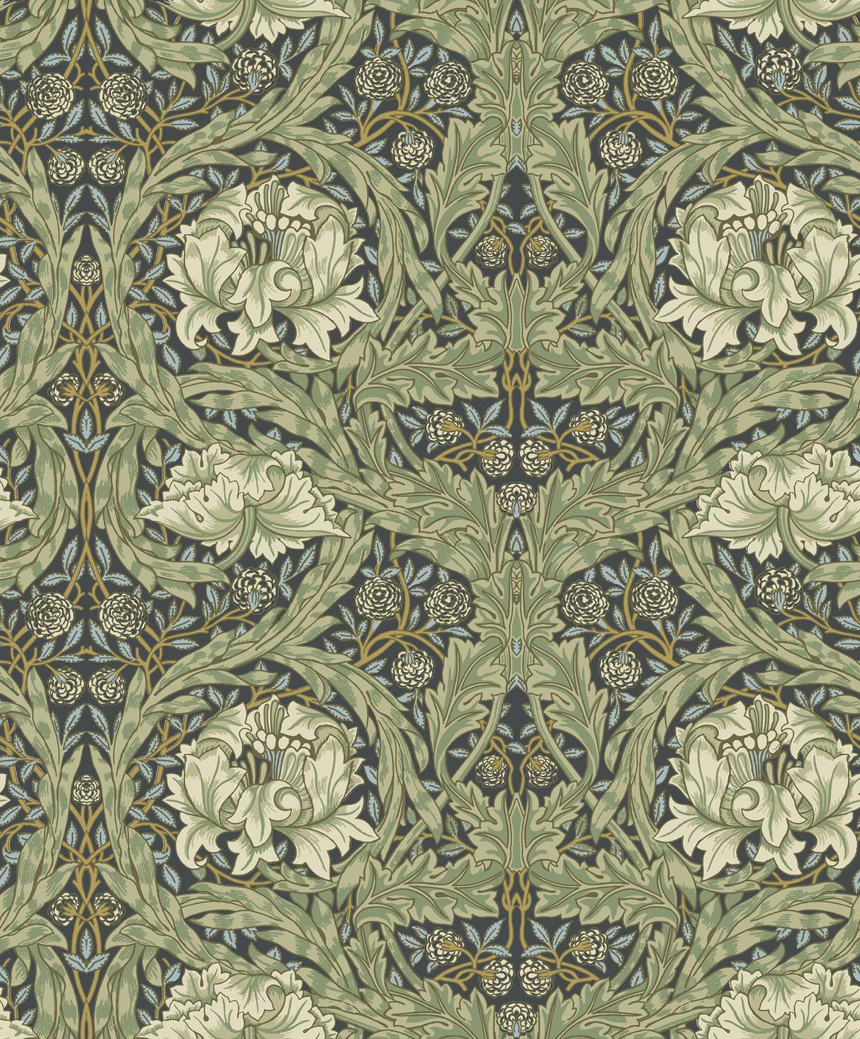 A-Street Prints Hidden Treasures 2 African Marigold Sea Green Wallpaper