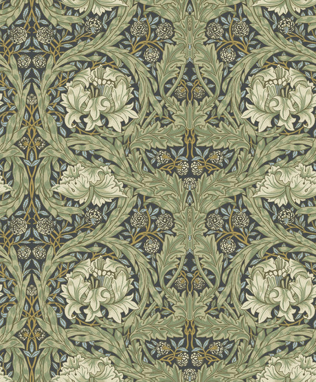 A-Street Prints Hidden Treasures 2 African Marigold Sea Green Wallpaper