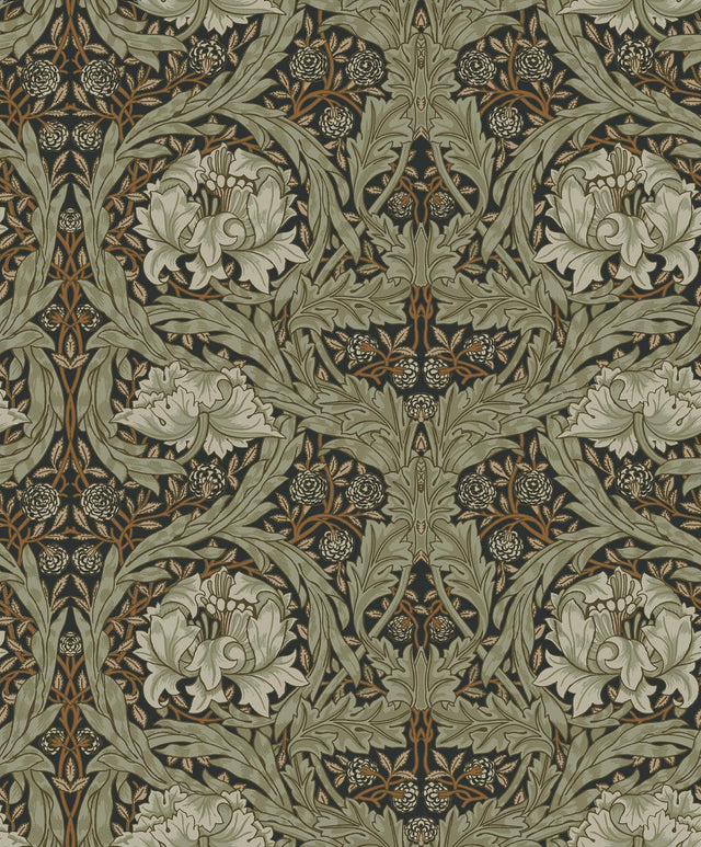 A-Street Prints Hidden Treasures 2 African Marigold Black Wallpaper
