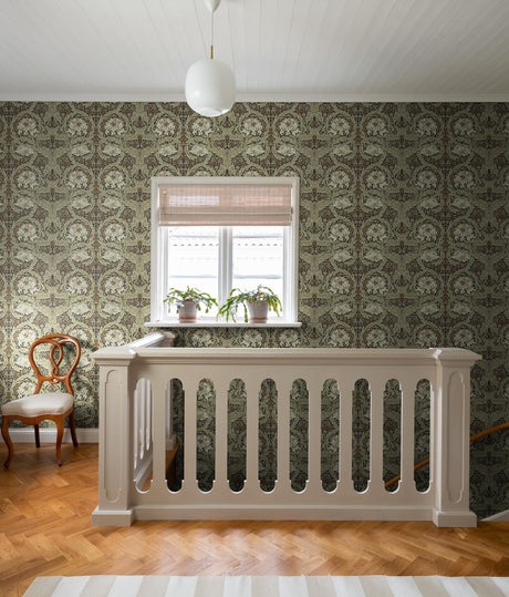 A-Street Prints Hidden Treasures 2 African Marigold Black Wallpaper