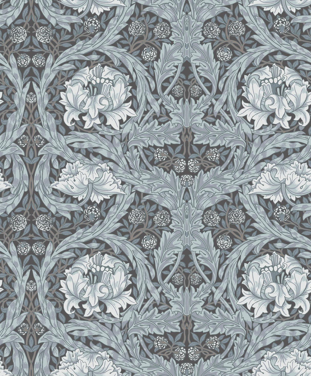 A-Street Prints Hidden Treasures 2 African Marigold Dark Blue Wallpaper