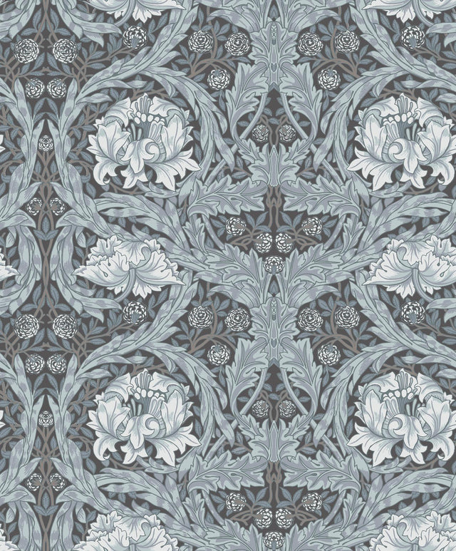 A-Street Prints Hidden Treasures 2 African Marigold Dark Blue Wallpaper