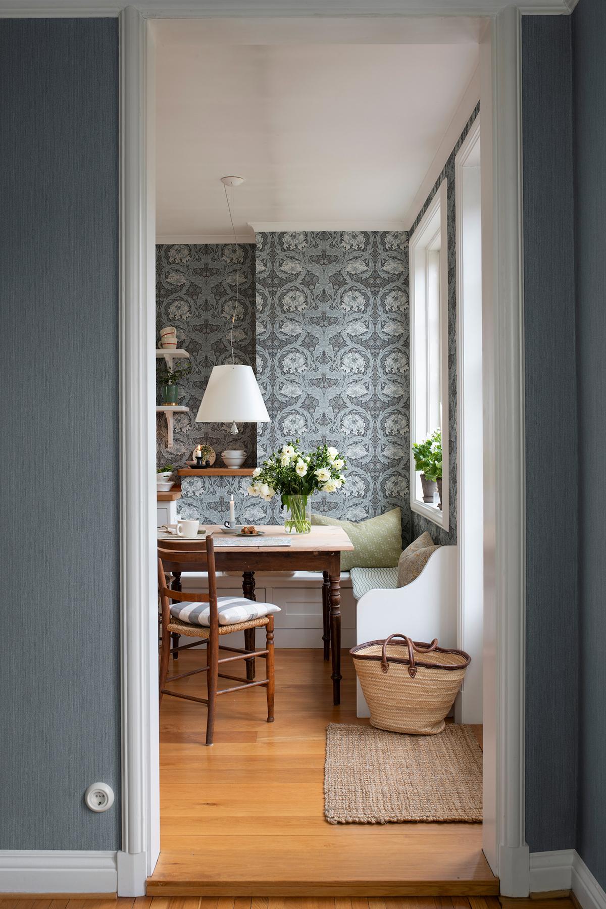 A-Street Prints Hidden Treasures 2 African Marigold Dark Blue Wallpaper