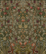A-Street Prints Hidden Treasures 2 Vine Embroidery Dark Green Wallpaper