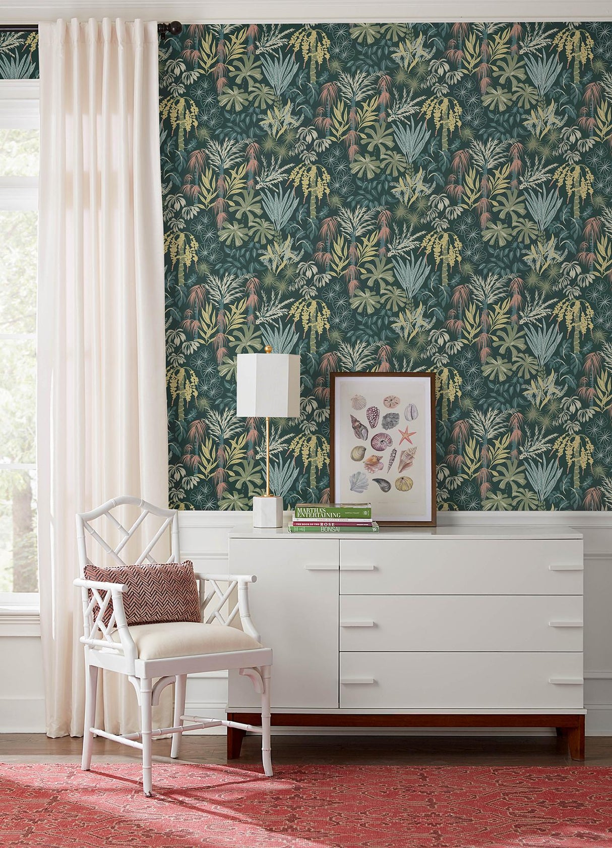 A-Street Prints Sea Salt Everglades Dark Green Wallpaper
