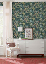 A-Street Prints Sea Salt Everglades Dark Green Wallpaper