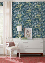 A-Street Prints Sea Salt Everglades Teal Wallpaper