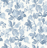 A-Street Prints Sea Salt Beach Rose Blue Wallpaper