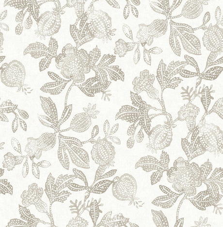 A-Street Prints Sea Salt Beach Rose Neutral Wallpaper