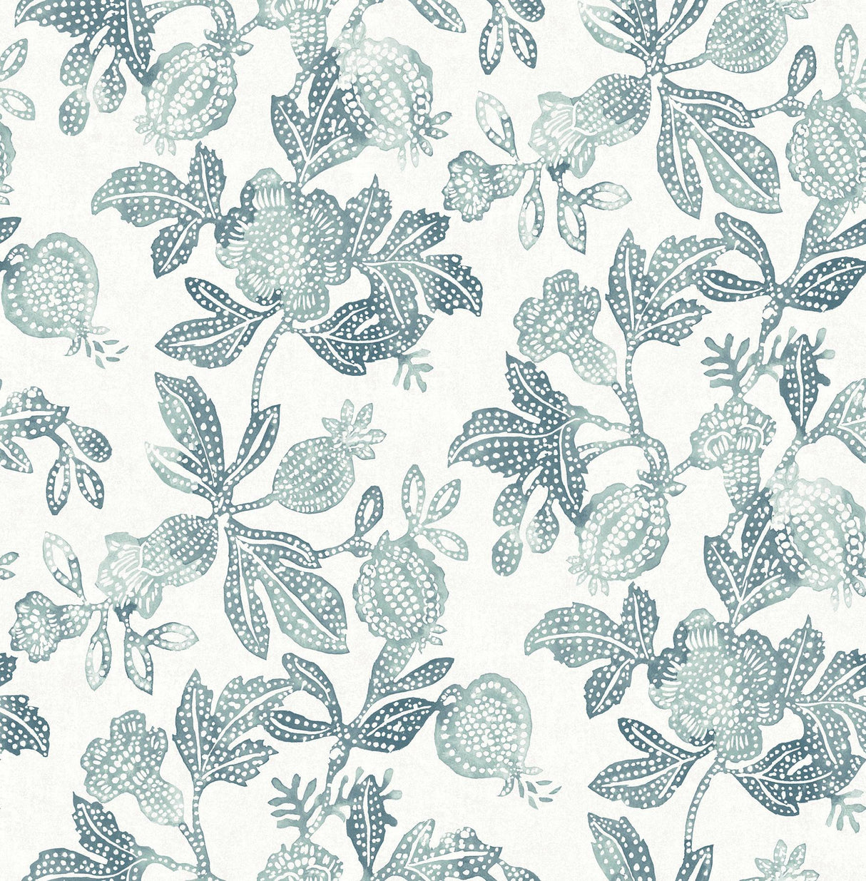 A-Street Prints Sea Salt Beach Rose Teal Wallpaper