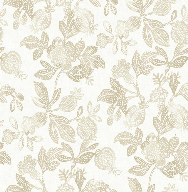 A-Street Prints Sea Salt Beach Rose Champagne Wallpaper