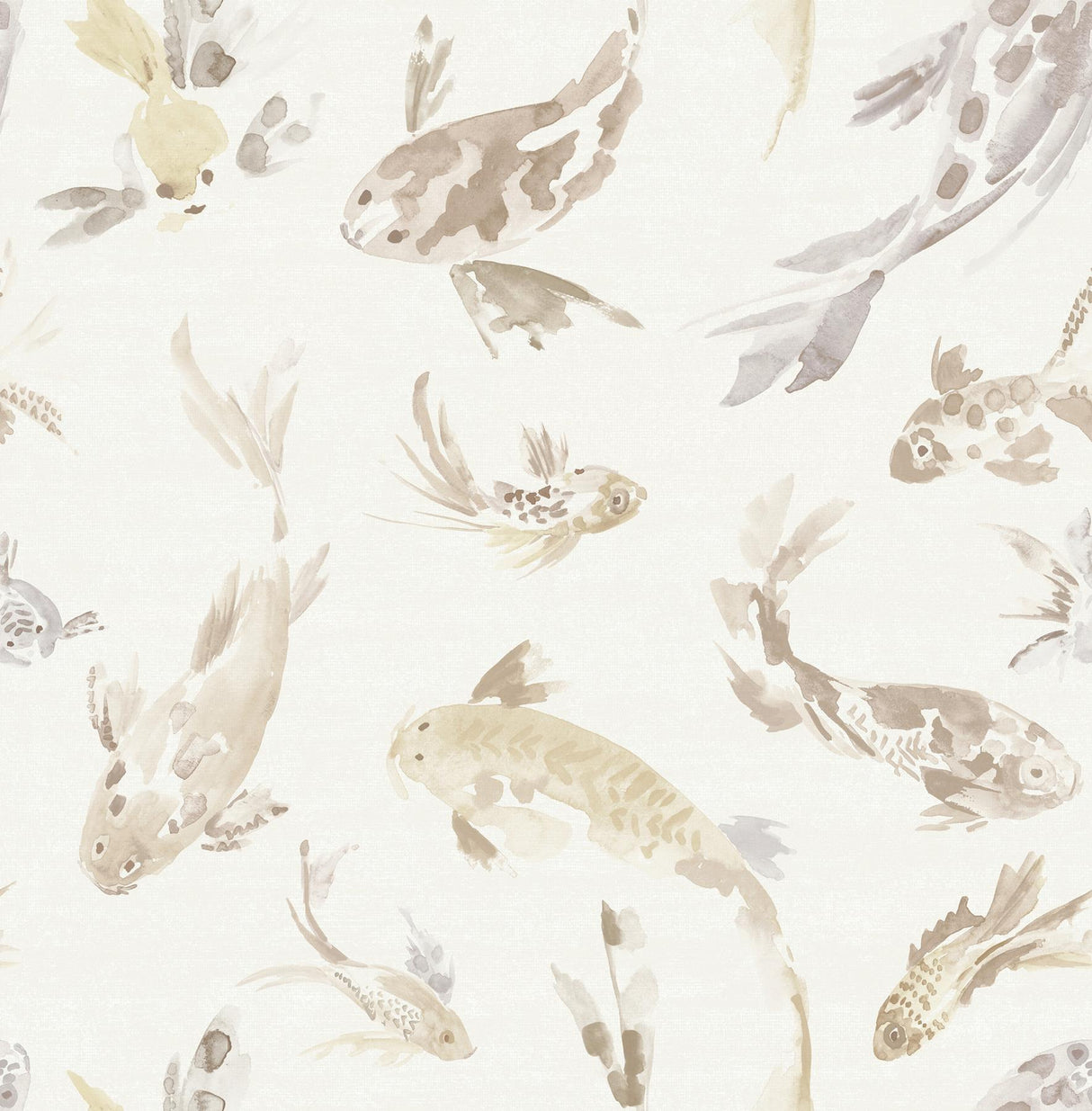 A-Street Prints Sea Salt Koi Metallic Wallpaper