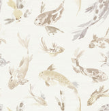 A-Street Prints Sea Salt Koi Metallic Wallpaper