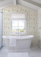 A-Street Prints Sea Salt Koi Metallic Wallpaper