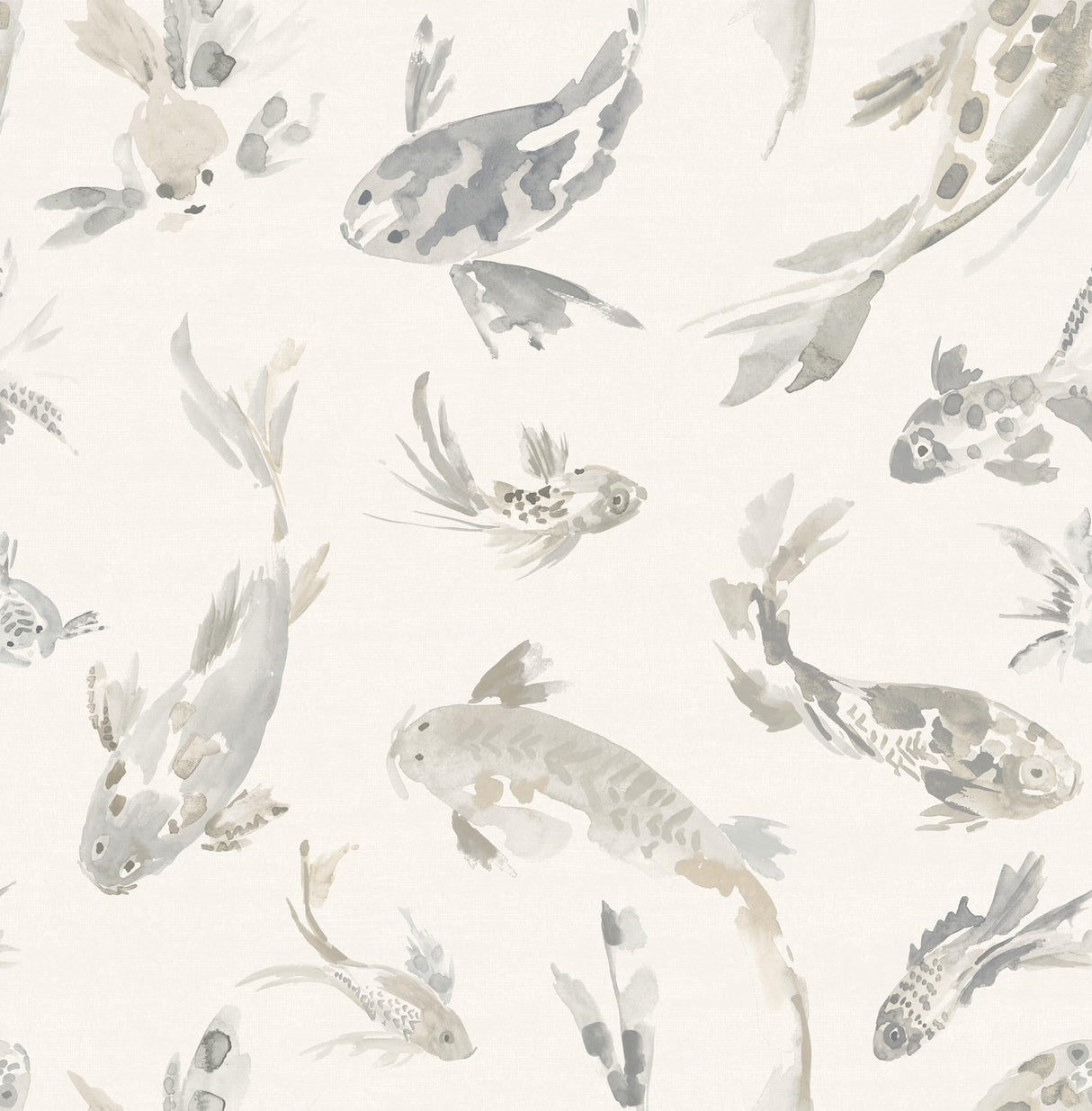 A-Street Prints Sea Salt Koi Stone Wallpaper