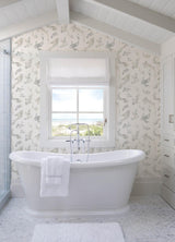 A-Street Prints Sea Salt Koi Stone Wallpaper