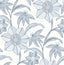 A-Street Prints Sea Salt Star Flower Blue Wallpaper