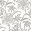 A-Street Prints Sea Salt Star Flower Charcoal Wallpaper